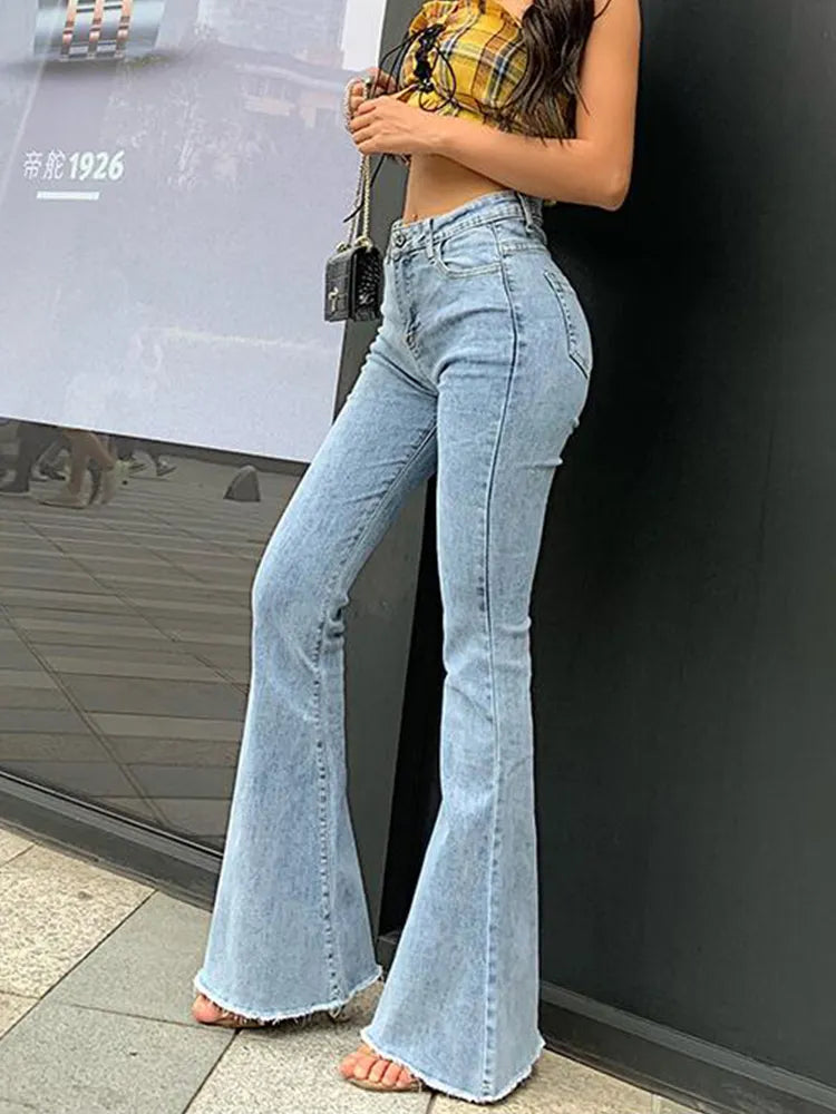 Calça Jeans Pantalona