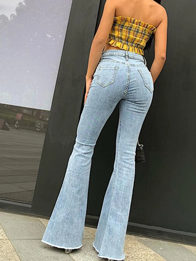 Calça Jeans Pantalona