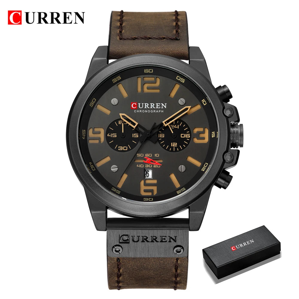 CURREN Luxo Relógio Masculino