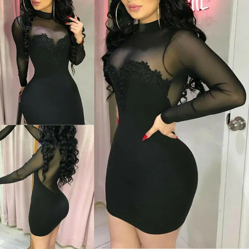 Sexy Vestidos Preto