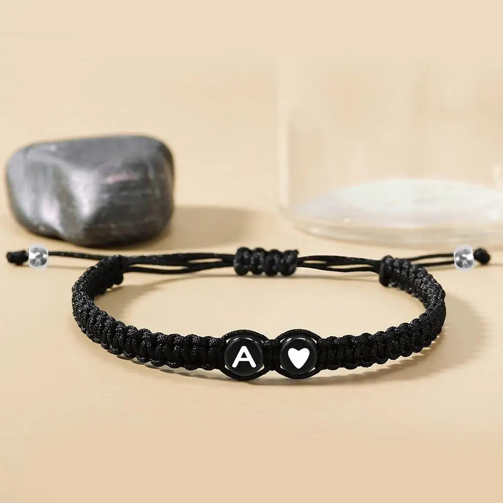 Letters Initial Heart Bracelets