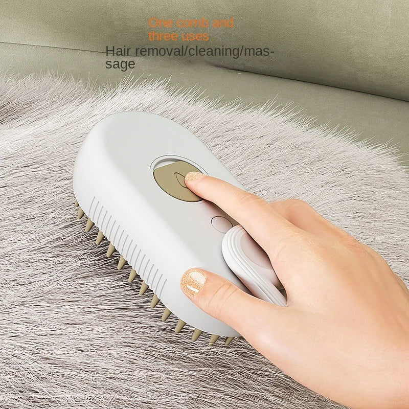 Steam brush for dogs