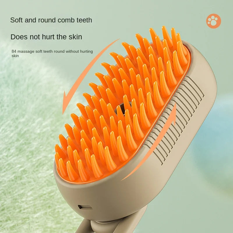 Steam brush for dogs