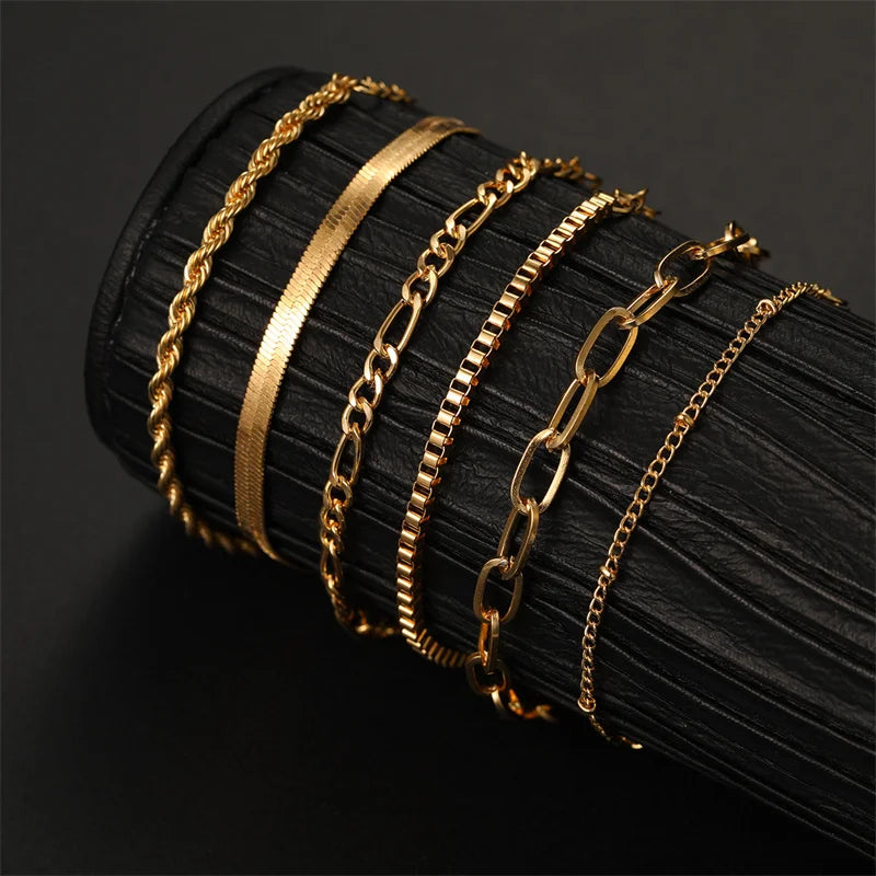 Pulseiras Douradas Feminina