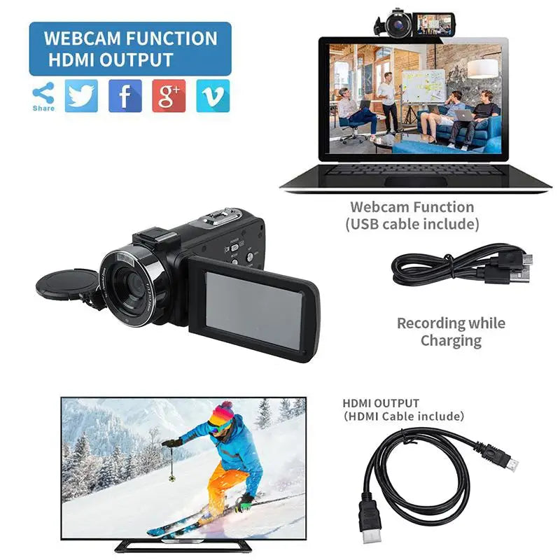 4K Ultra HD Video Camera 30MP WiFi | High-Quality Recording