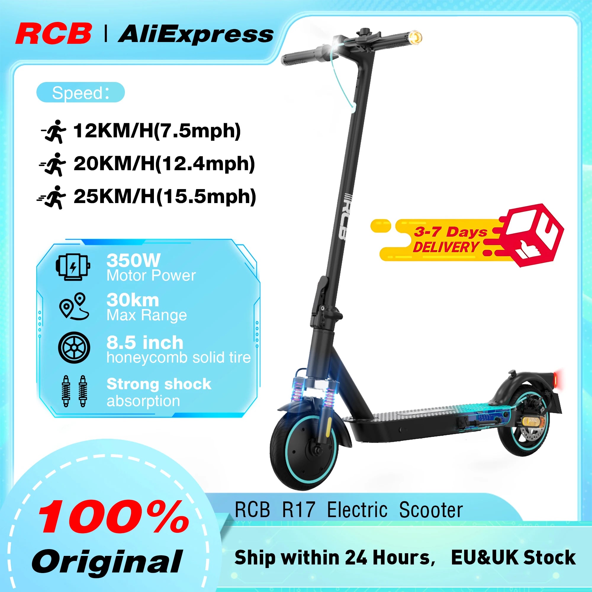 RCB Electric Scooter Adult Max 25km/h