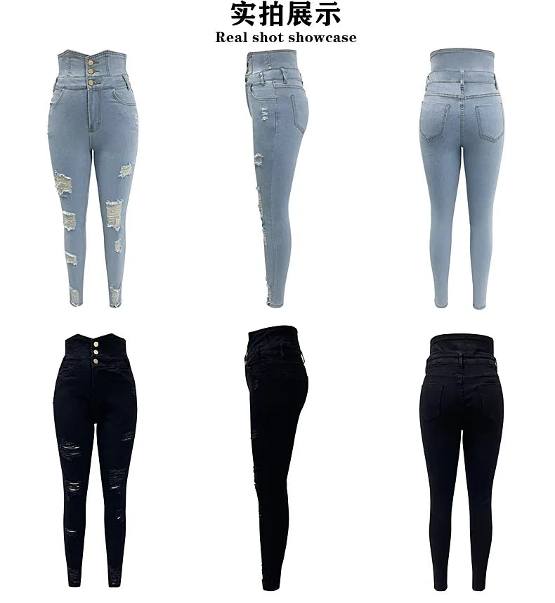 Calça  Jeans Cintura Alta