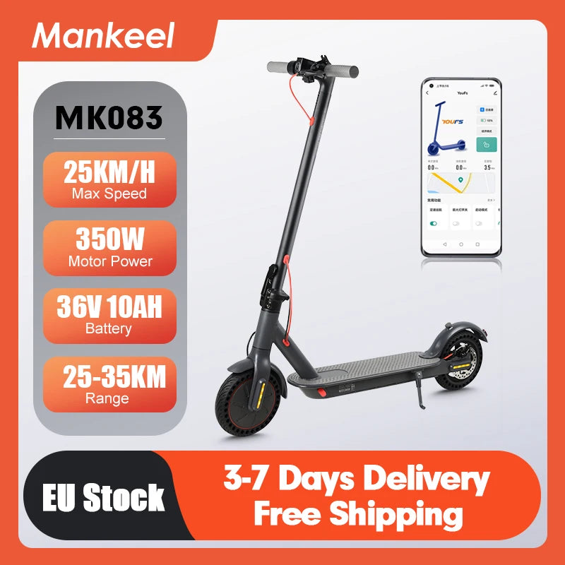 Electric Scooter Adult 350W 25KM/H Smart APP  30KM